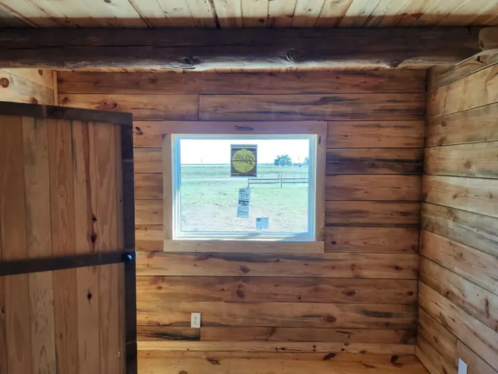 Washer / dryer — Timberstone solid-log cabin